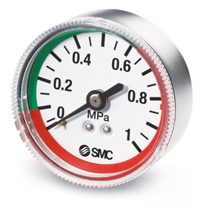 SMC G#-L Pressure Gauge with Colour Zone Limit Indicator